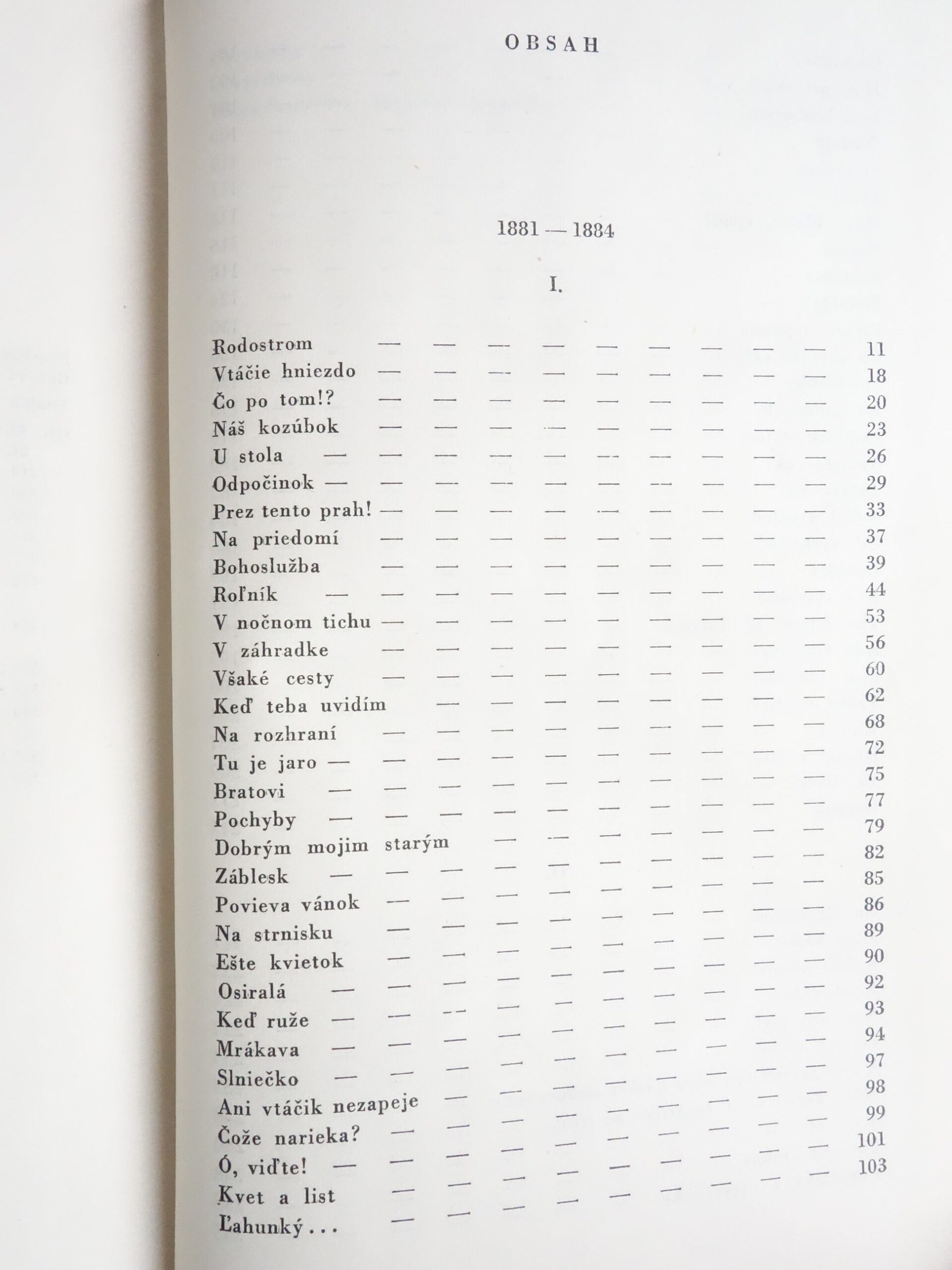 3188,obsah I,Básnické zrenie II