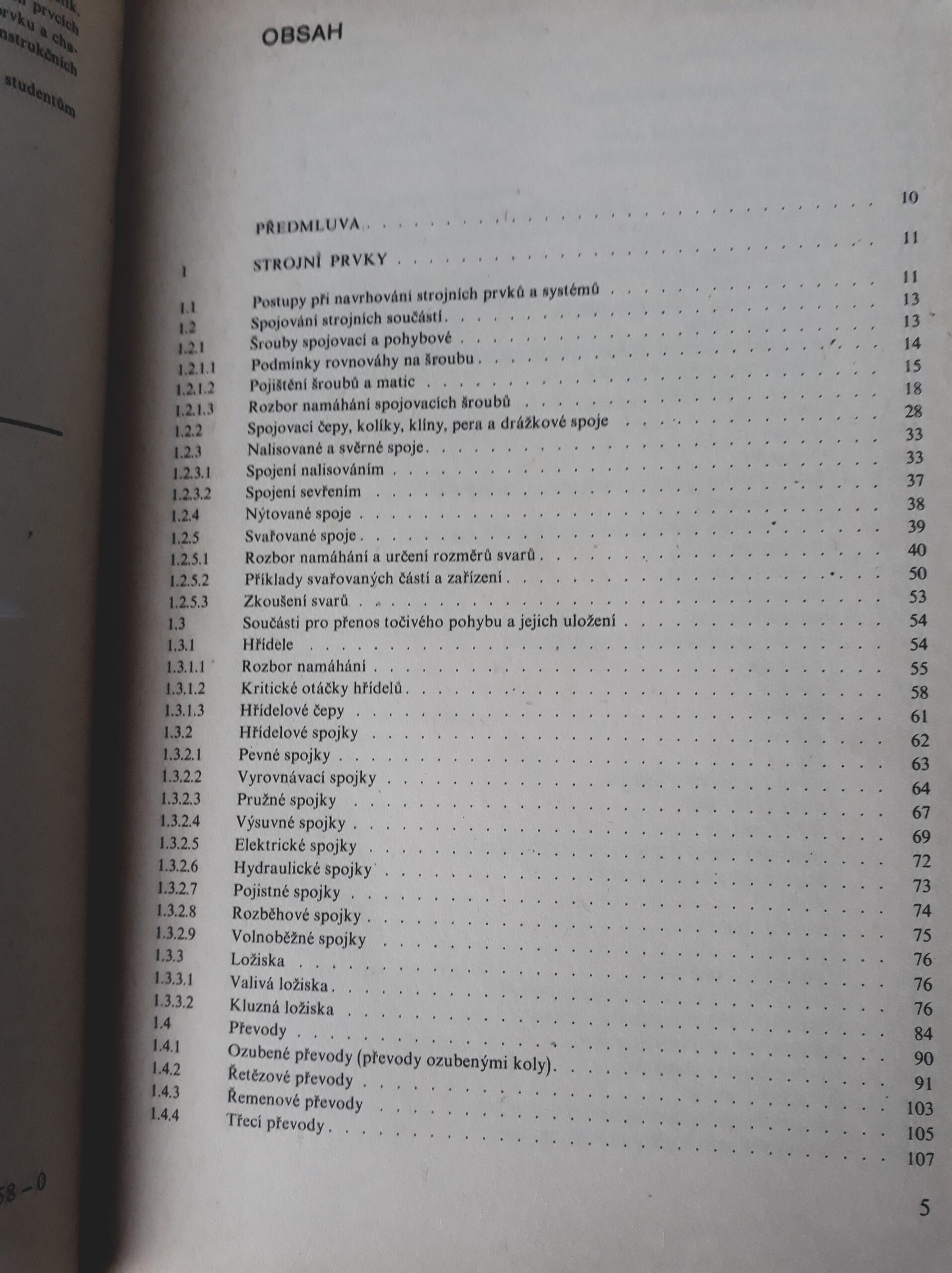 5956,obsah kn.I. Strojní prvky...6